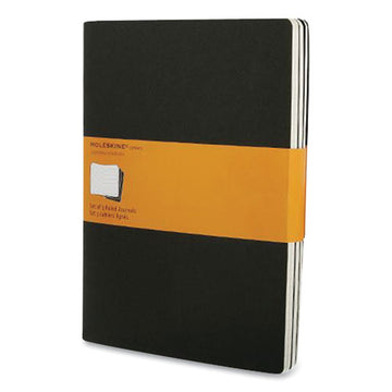 Moleskine® Cahier Journal, 1 Subject, Narrow Rule, Black Cover, 10 X 7.5, 3-pack freeshipping - TVN Wholesale